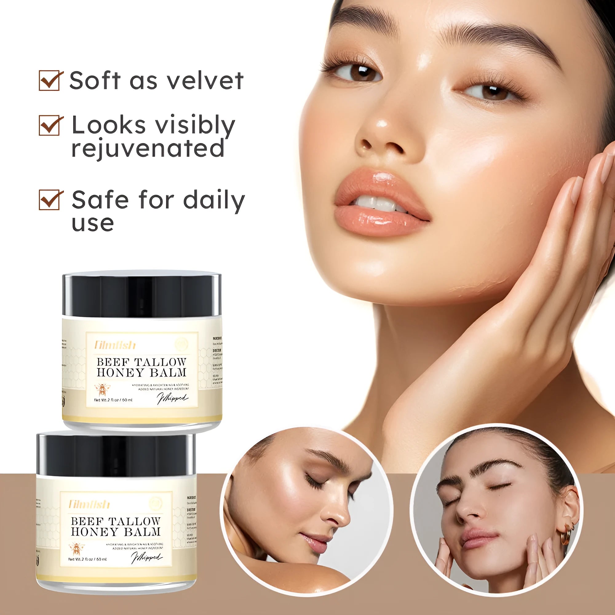 Honey moisturising body cream in 60ml tube for skin hydration