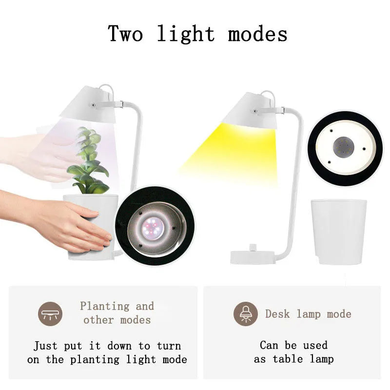 White plastic soilless cultivation plant growth machine hydroponic container on a desktop for office or home gardening