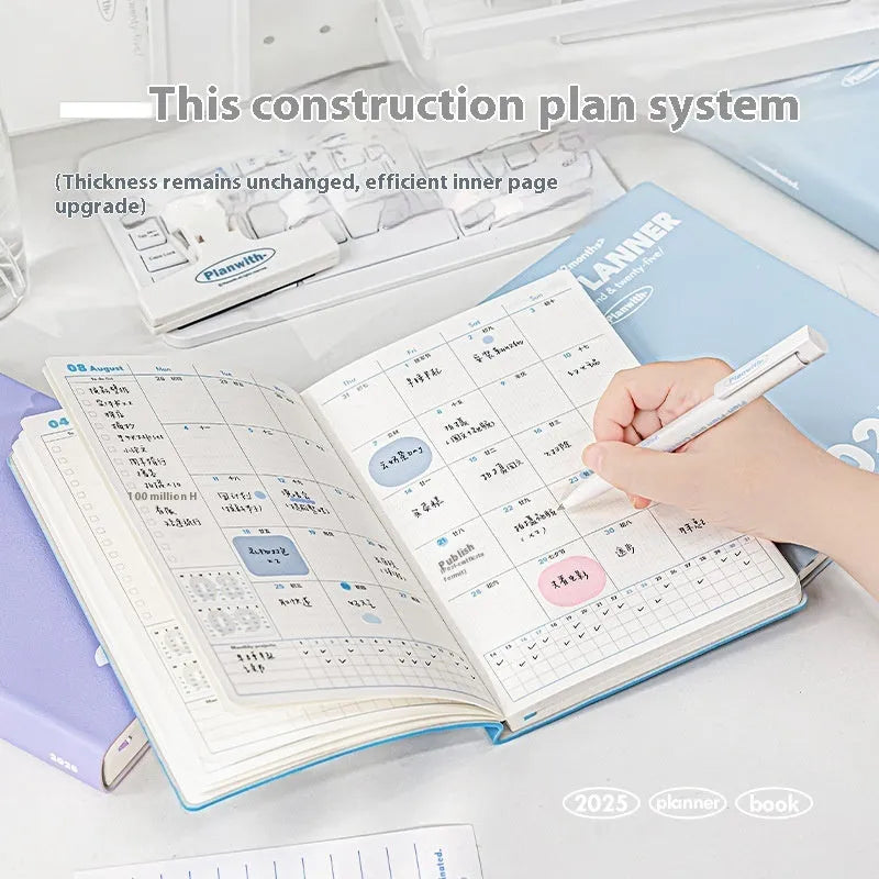 Waterproof exam notebook with PU cover in mint green colour showing 196-page interior