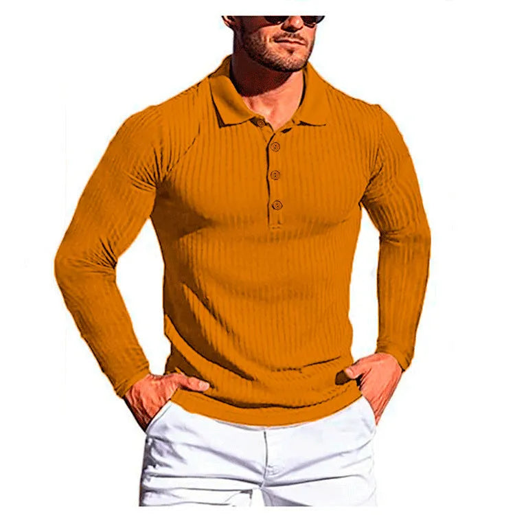 Men's high elastic slim knit summer t-shirt in loose fit with short sleeves, available in multiple colours