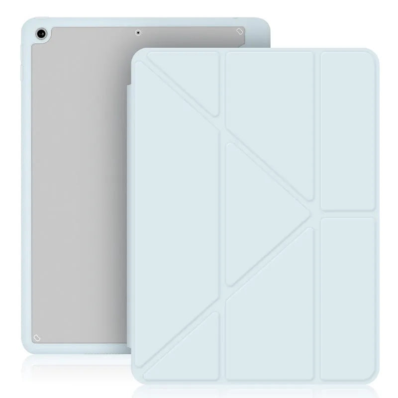 Acrylic Y-folding tablet case with pen slot in multiple colour options for Apple iPad