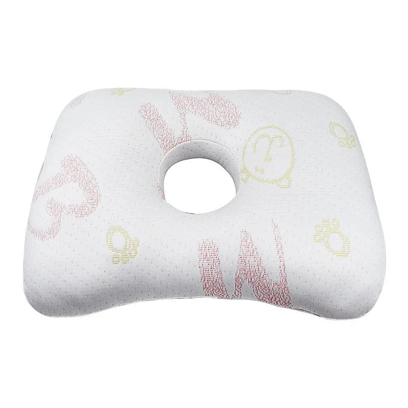 Beauty salon single hole ear pillow for face down treatments, shown in a colour option with detachable cover.