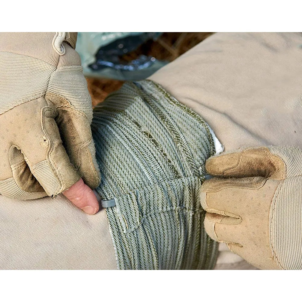Simple portable hemostatic bandage and tactical gauze tape in 4 inch and 6 inch sizes