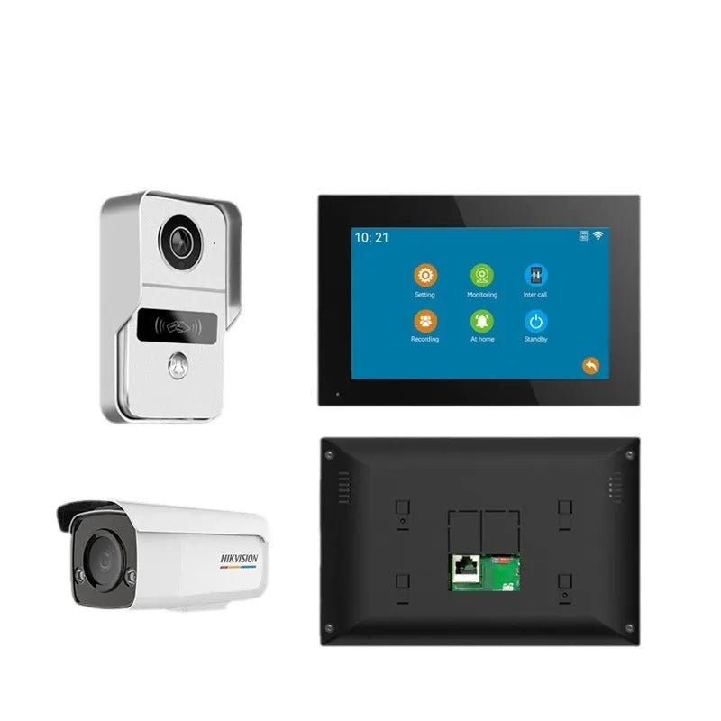 10-inch video intercom doorbell with colour HD camera and 1080P resolution for home security monitoring