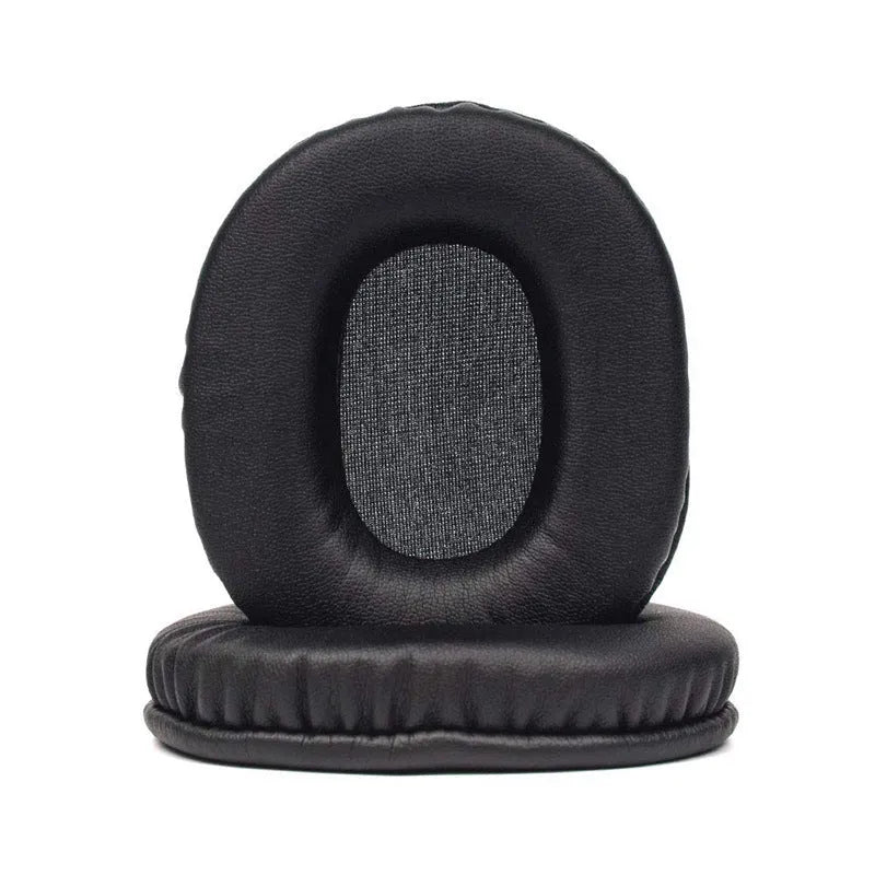 Black soft PU leather replacement earmuffs for Sony 1R headphones shown in two-pack