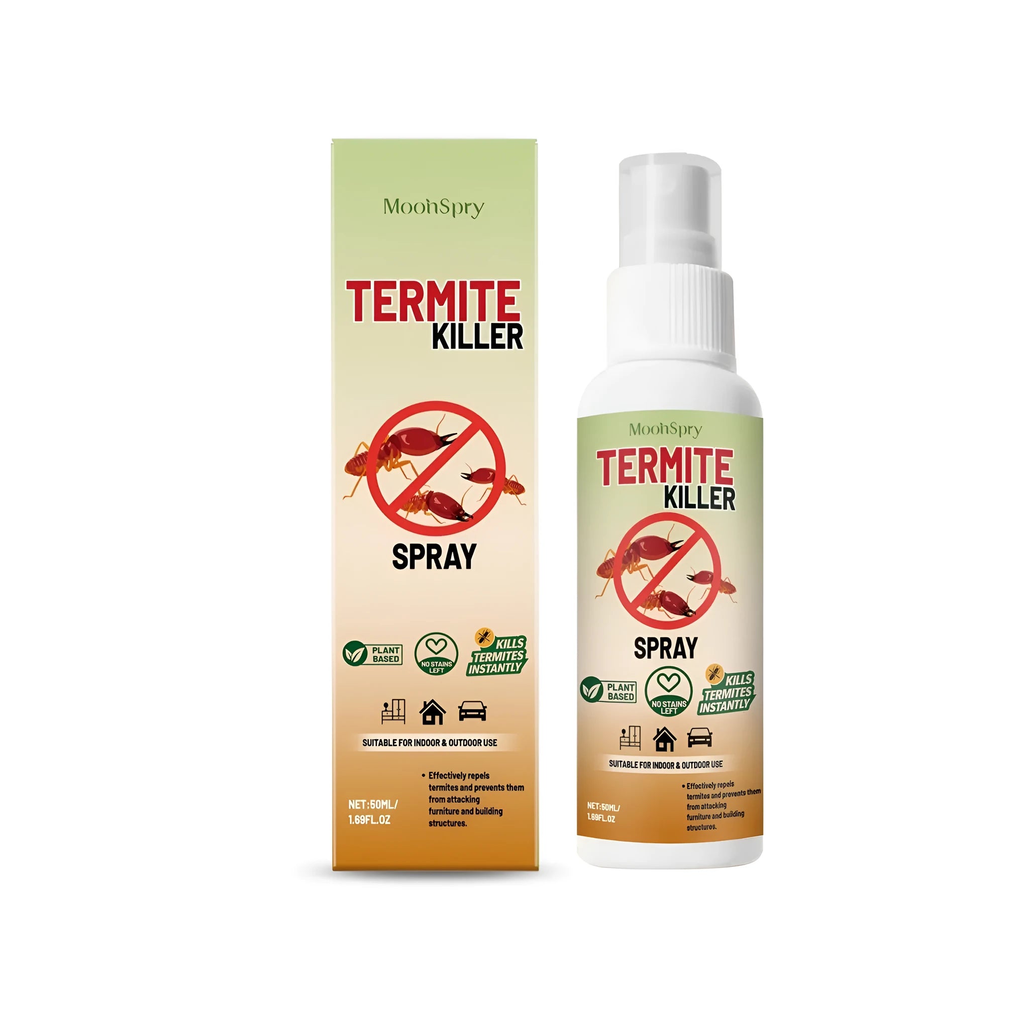 50ml termite killer ant repellent spray bottle for indoor and outdoor insect control