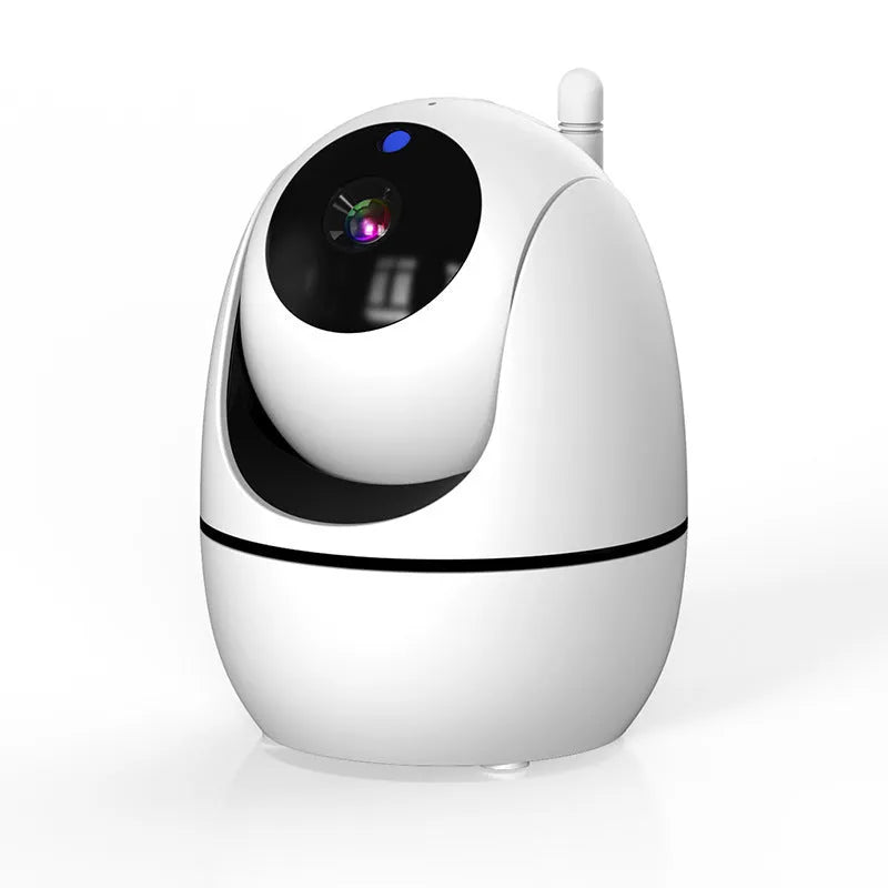 White HD wireless baby monitor with 5-inch screen showing baby nursery monitoring display