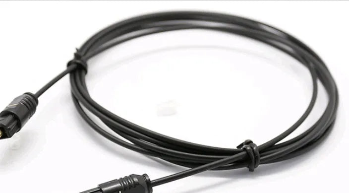 Black OD2.2 digital audio optical fibre cable with PVC jacket and imported fibre core for home theatre