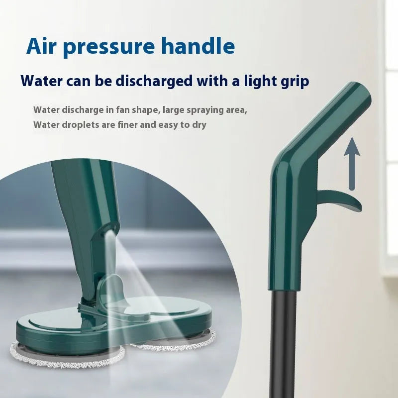 Wireless electric sweeping and mopping machine with USB charging and hand wash-free basin