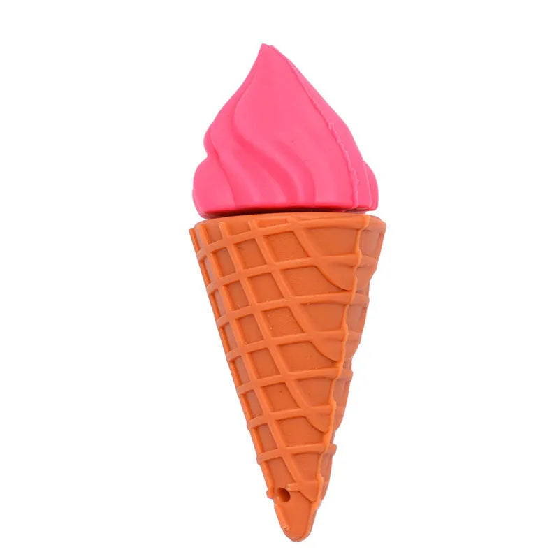 Mini ice cream USB flash drive with pink plastic casing and USB connector