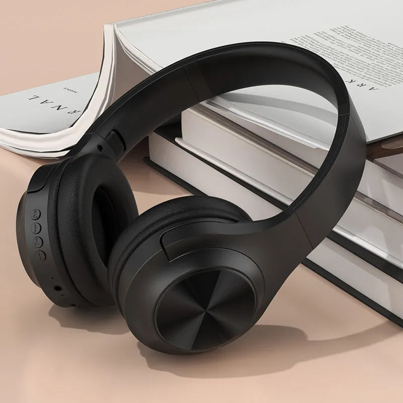 Wireless Bluetooth headset with charging bin in Ivory White colour