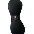 Black electric massage chest paste with 3-key English control interface and adhesive chest stickers