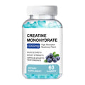 A container of 60 creatine monohydrate supplement gummies for athletes.