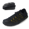 Portable folding outdoor hiking shoes with side zip in orange, black or grey mesh material