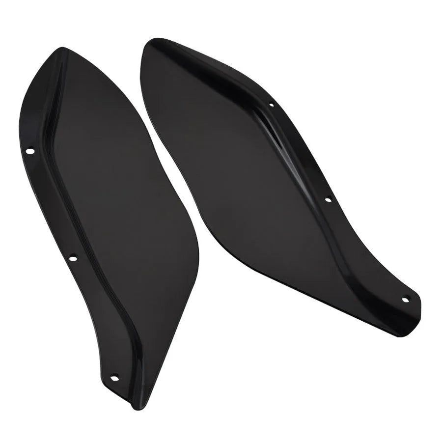 ABS side wing head covers for Harley-Davidson touring motorcycles in black or transparent