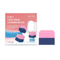 Pack of four three-in-one toilet cleaning blocks for limescale, stains, and odour removal