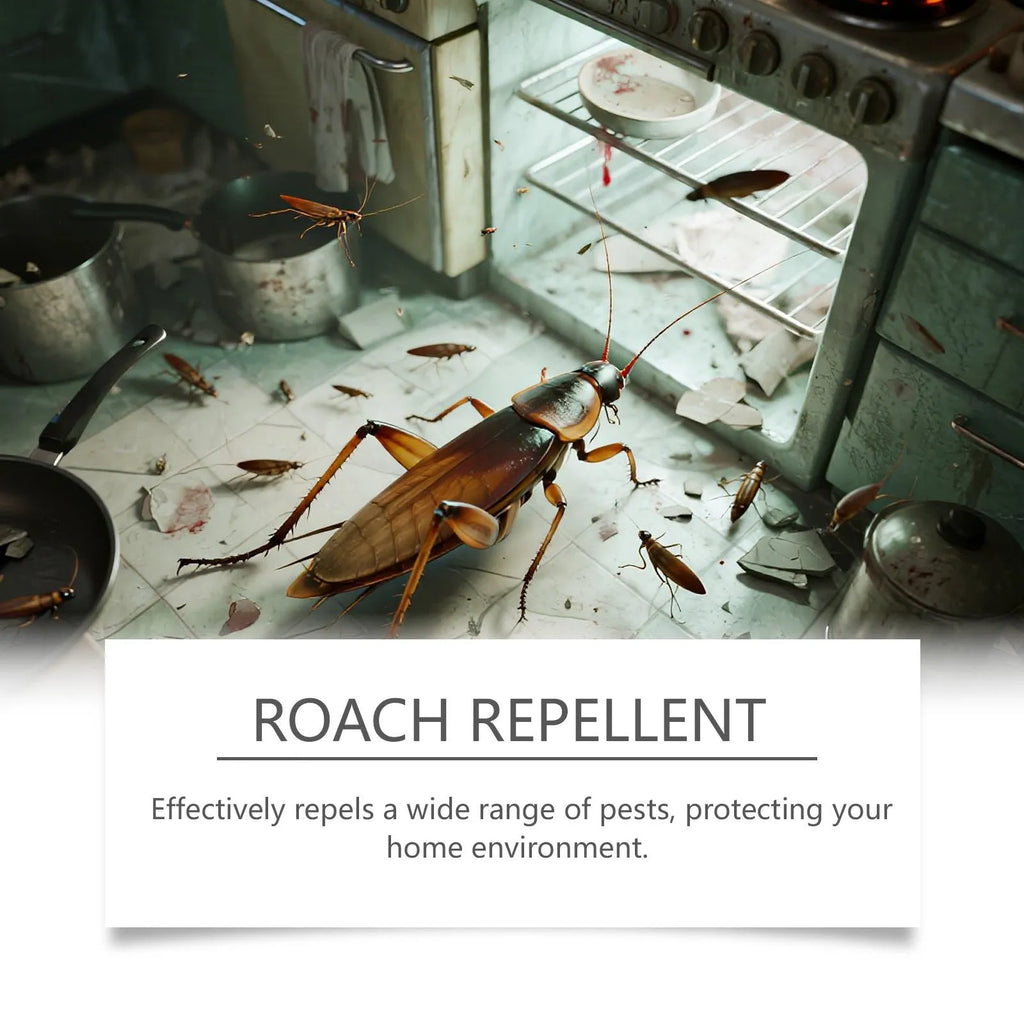 Indoor cockroach killer bait stickers pack of 8 with adhesive glue traps for kitchen pest control