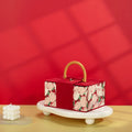 French Tulip small flannel gift box cosmetic case in matcha green colour with cloth finish