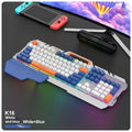 Blue and grey gaming keyboard and mouse combo with backlit keys and 1.5m USB cable