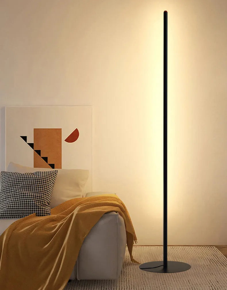Vertical aluminium alloy floor lamp with modern simple design in three size options