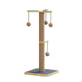 Simple style cat climbing frame with windmill hanging ball and carpet leather scratching surfaces