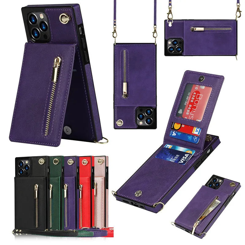 TPU and leather mobile phone case in solid colours for Samsung Galaxy and Apple iPhone models