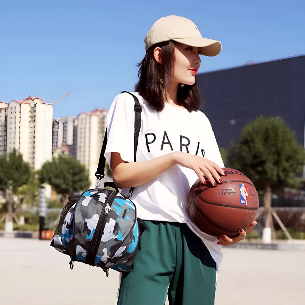 Oxford cloth basketball bag in various colours with one and two shoulder straps for sports training