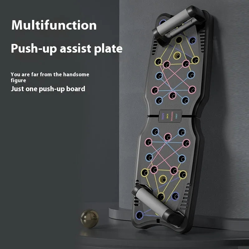 Set of ABS push up support plates in assorted colours for upper body muscle training.