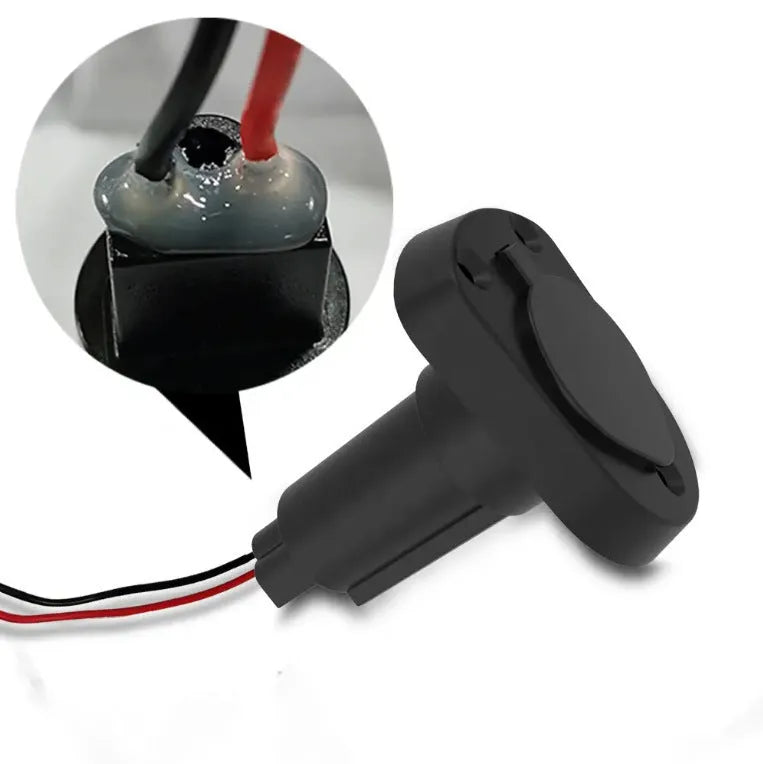 Stainless steel yacht anchor light ring socket with wires for marine navigation stern lamp mounting
