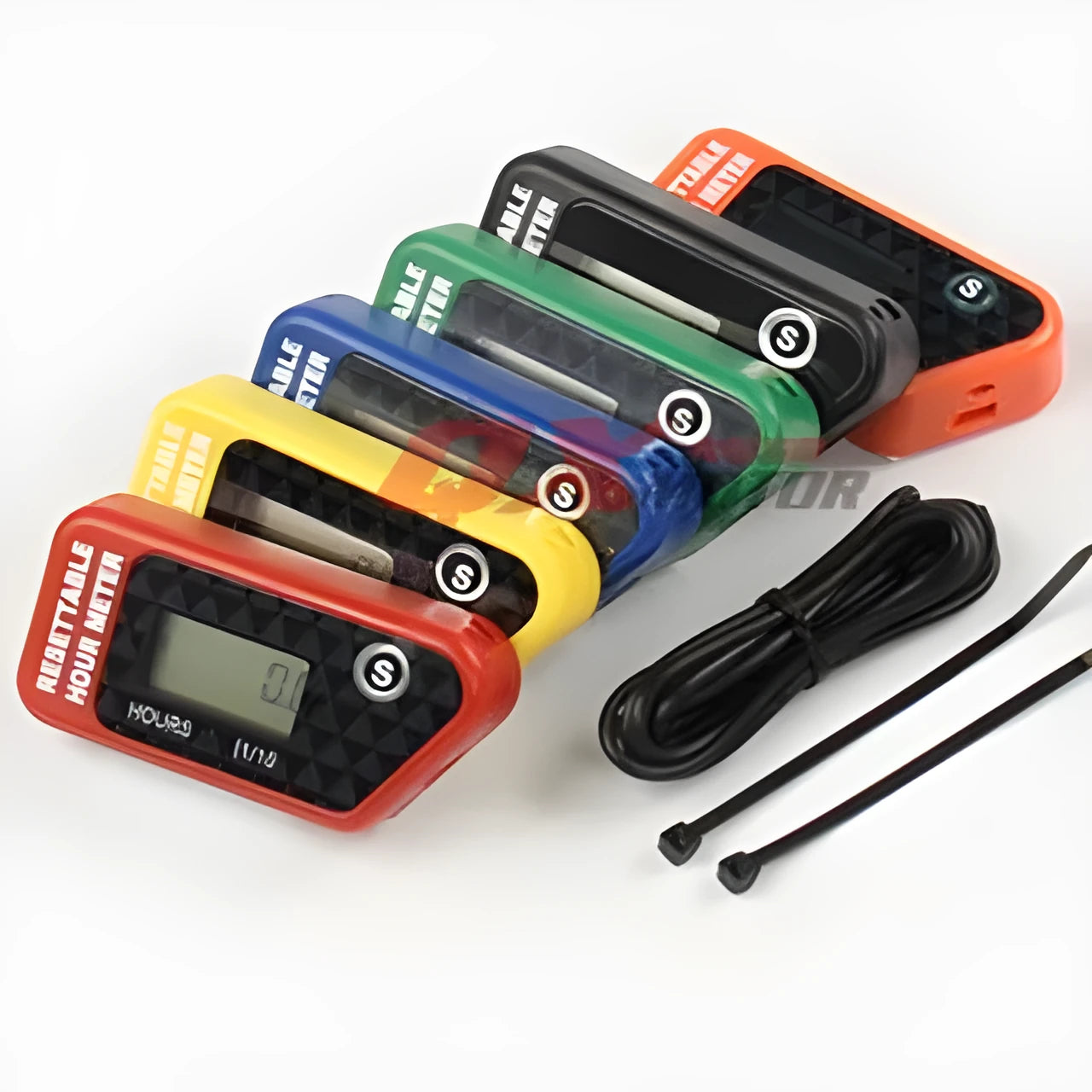 Black waterproof LCD maintenance reminder timer for engine service intervals