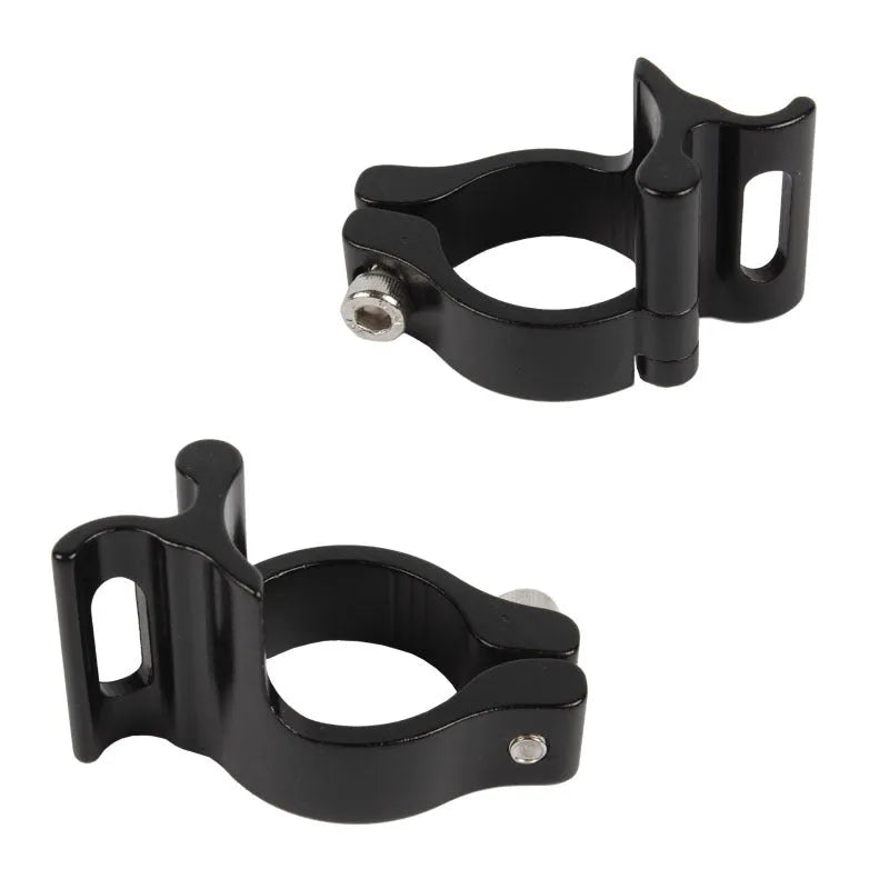 Black aluminum alloy bicycle clamp ring sized for 28.6mm highway steel frame tubes