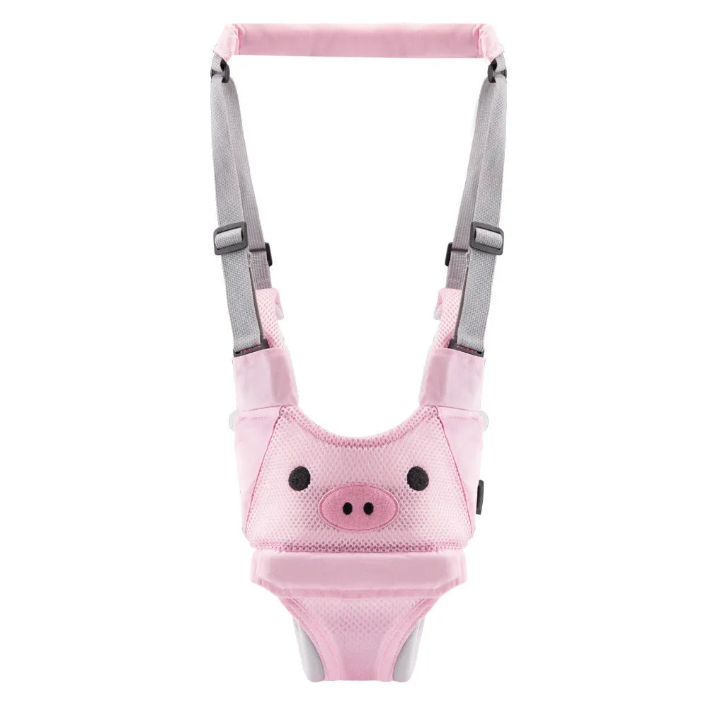 Cotton baby walking harness belt showing vest-style design in blue colour for toddler walking assistance