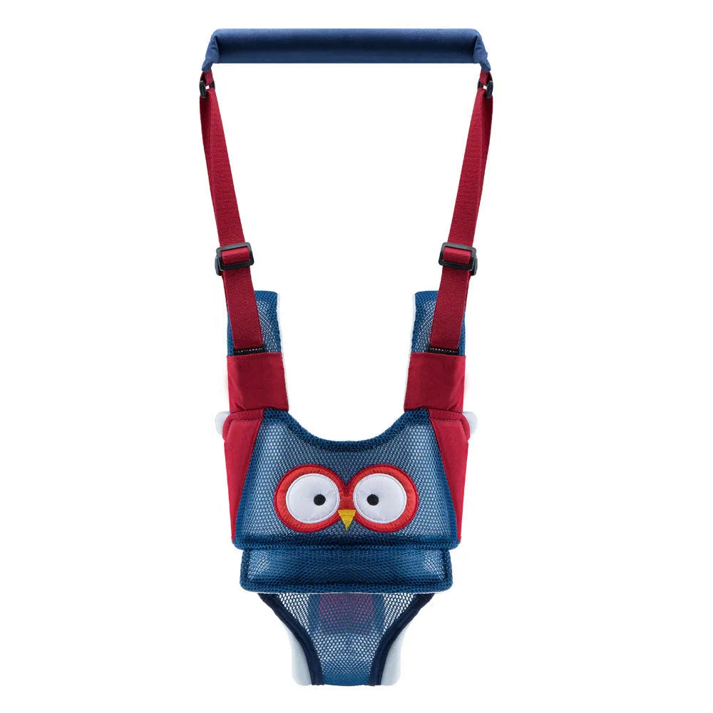 Cotton baby walking harness belt showing vest-style design in blue colour for toddler walking assistance