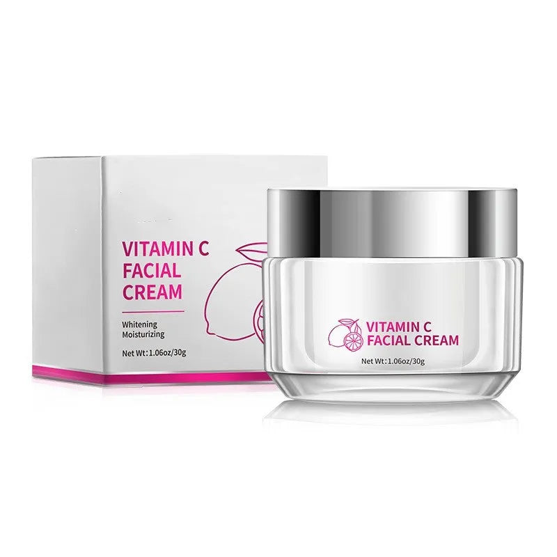 30g Vitamin C face cream jar measuring 6x6x5.2cm for universal skin care