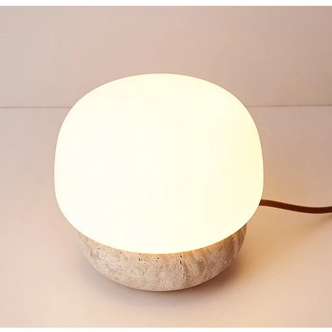 Cream retro creative bedside lamp with button switch measuring 18x17cm