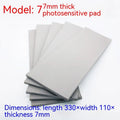 Black and grey plastic photosensitive pad for seal making, 330mm by 110mm.