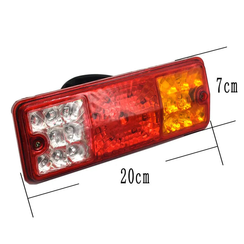 Black integrated housing electric tricycle taillight for 12V and 48-60V systems