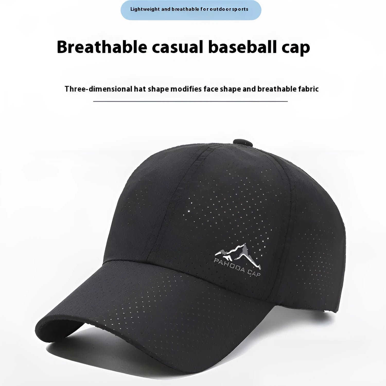 Adjustable Korean-style polyester baseball cap in Army Green colour on a white background.