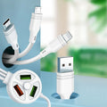 PDPVC 1.2 metre mobile phone charging cable with multiple USB interfaces