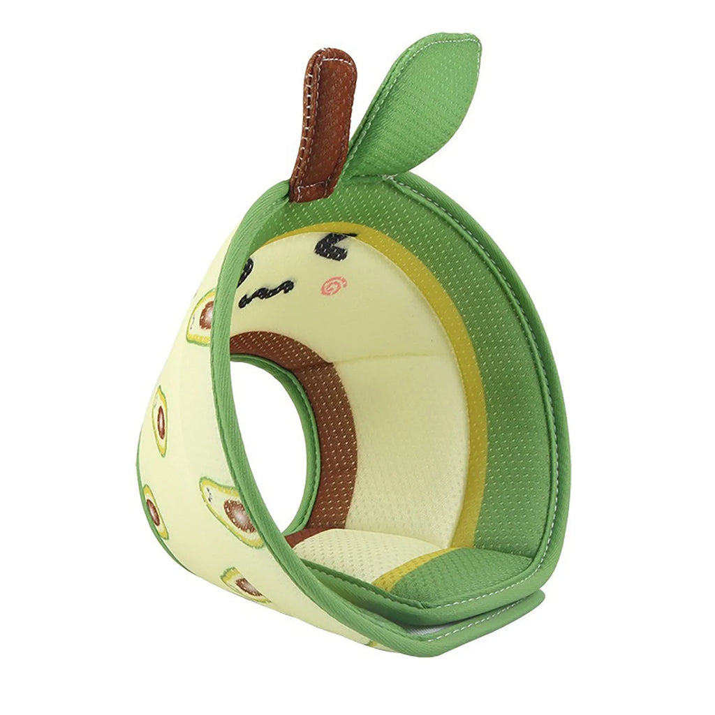 Soft EPE fabric cat recovery collar with adjustable strap and folding edges