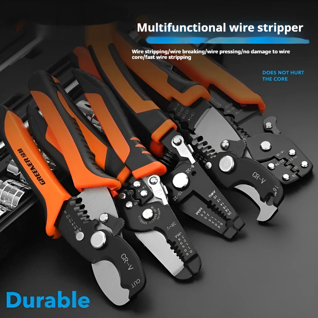 Fully automatic wire stripping pliers with high carbon steel blades weighing 0.361kg