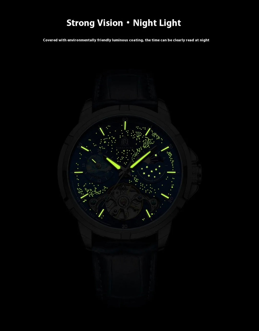 Men's blue automatic mechanical watch with stainless steel bracelet on wrist, showing T885B dial.