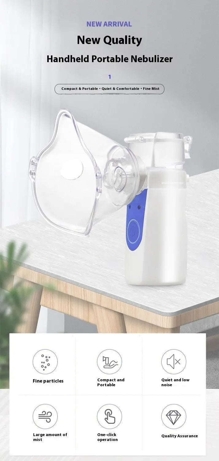 Columnar shaped USB handheld nebuliser spray machine for household drug atomisation