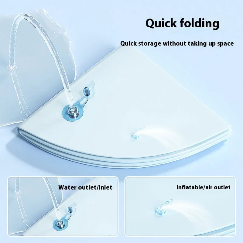 Inflatable PVC water cooling mat for pets with dolphin design
