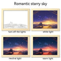 LED luminous USB picture frame night lamp with modern simple design and landscape decorative painting