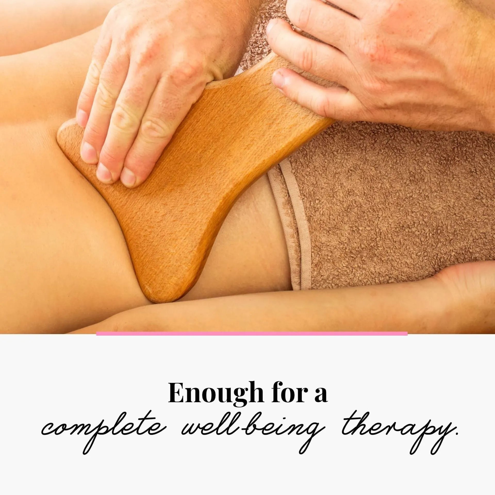 Beech wood massage roller set showing T-shaped roller, multiple wheel sets and a back massager on a plain surface.