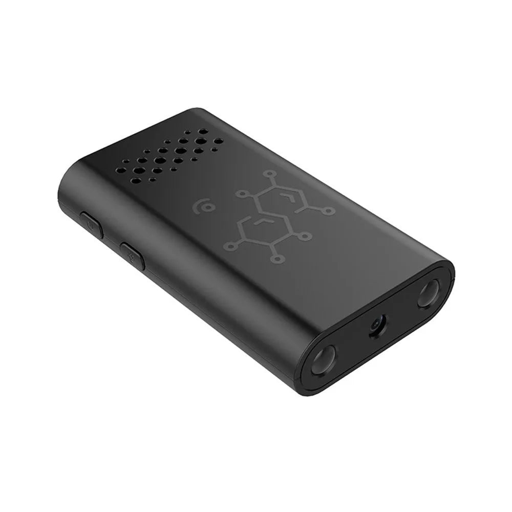 Black indoor WiFi smart security camera with 1080p HD video for baby monitoring