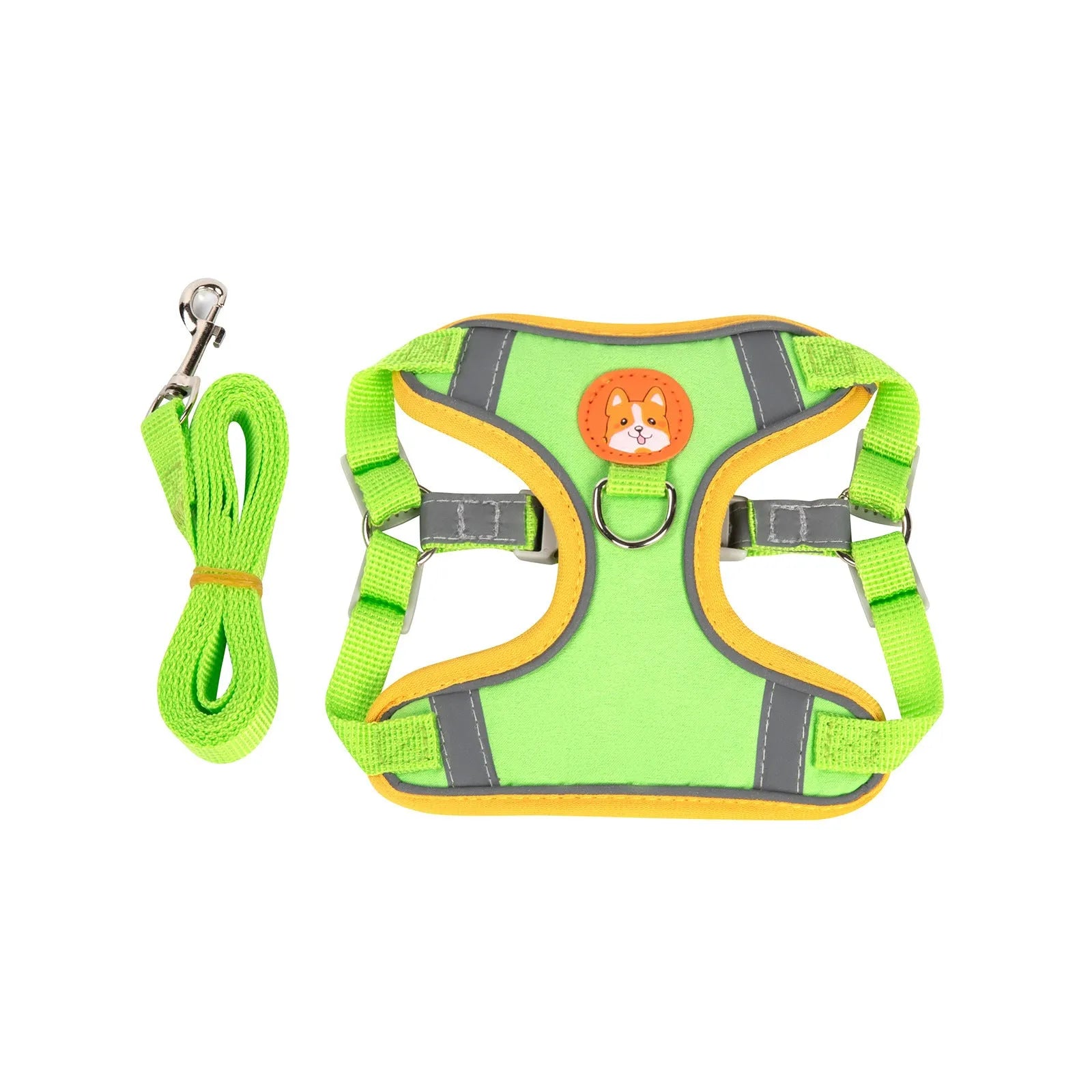 Adjustable dog harness with haulage rope in multiple colour options