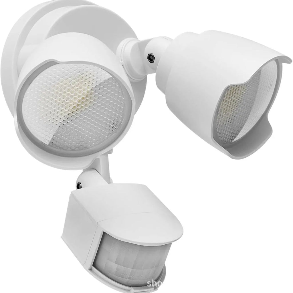 White LED human body induction security flood light for outdoor wall mounting
