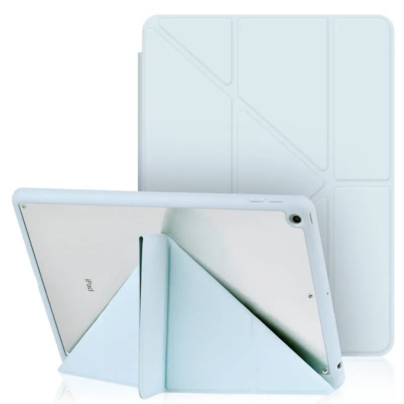 Acrylic Y-folding tablet case with pen slot in multiple colour options for Apple iPad